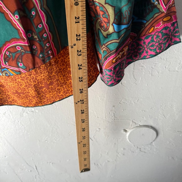 Hale Bob Silk Blend Bohemian Paisley Print Long Sleeve Blouse Top Women's Silk S - Picture 5 of 8